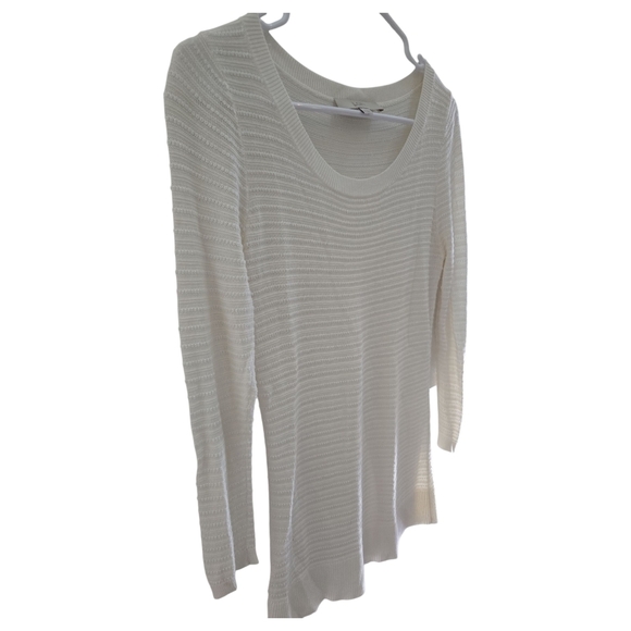 LOFT White Textured Knit Sweater - Picture 2 of 6